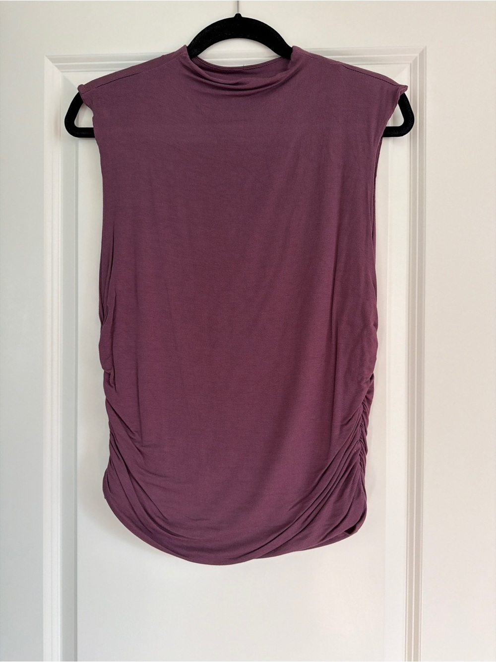 Maurices Sleeveless Mock Neck Tank in Mauve Plum